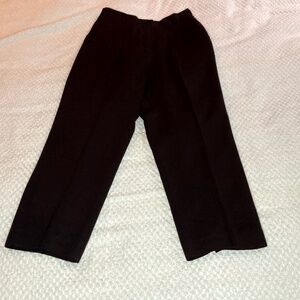 Vintage late 80s/ 90s dark brown Wool Suiting pants- side closure!